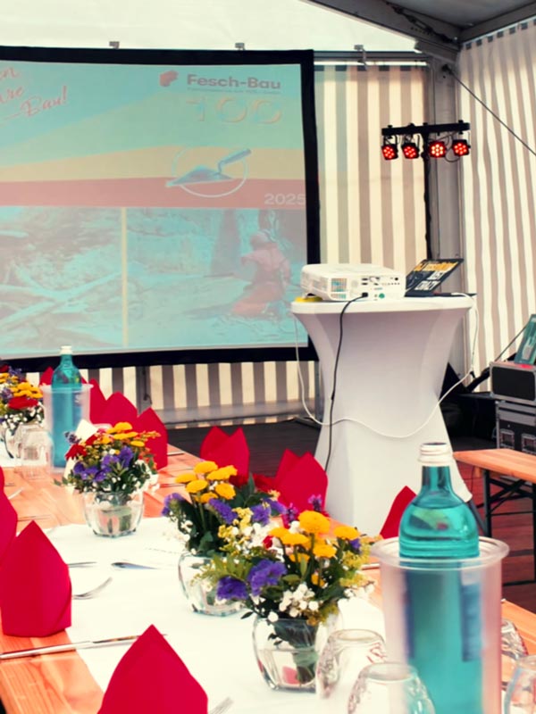100 Jahre Feschbau – Firmenfeier mit DJ Inselkind in Waldkappel-Schemmern
